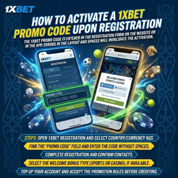 1xBet промокоду деген эмне жана ал бонустарга кандай таасир этет?