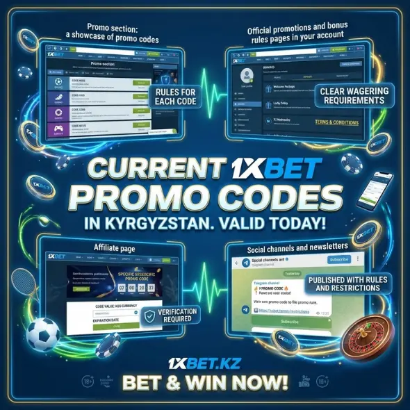 Кыргызстандагы учурдагы 1xBet промокоддору